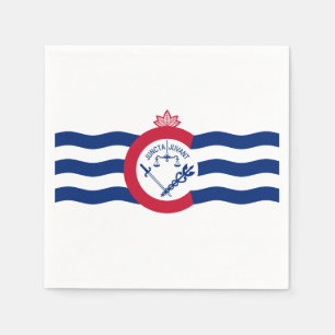 Serviette En Papier Drapeau de Cincinnati, Ohio Napkins