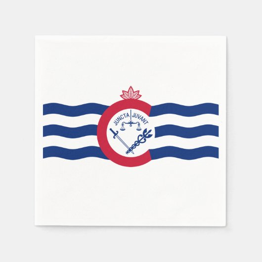 Serviette En Papier Drapeau de Cincinnati, Ohio Napkins (Devant)