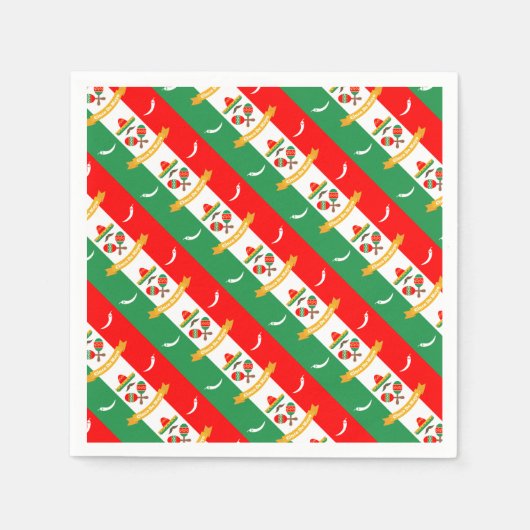 Serviette En Papier Drapeau de Cinco De Mayo (Devant)