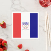 Serviette En Papier Drapeau de Cleveland, Ohio Napkins (En situation)