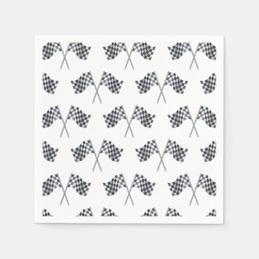 Serviette En Papier Drapeau de course Baby shower Napkin (Devant)