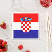 Serviette En Papier Drapeau de Croatie (En situation)
