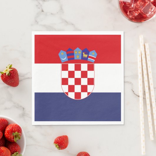 Serviette En Papier Drapeau de Croatie (En situation)