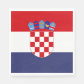 Serviette En Papier Drapeau de Croatie (Devant)