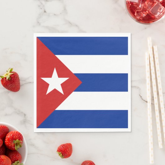 Serviette En Papier Drapeau de Cuba (En situation)