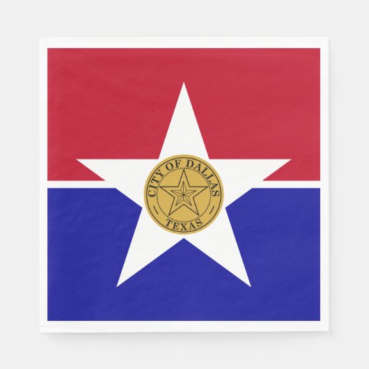 Serviette En Papier Drapeau de Dallas (Texas) (Devant)