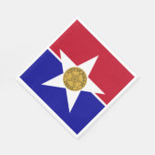 Serviette En Papier Drapeau de Dallas (Texas) (Coin)