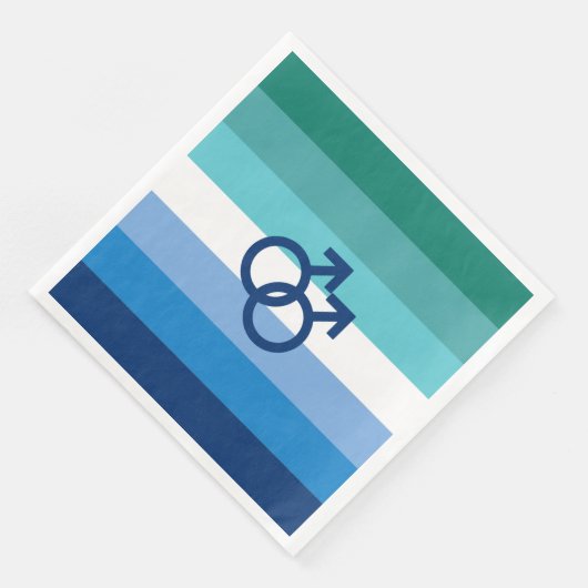 Serviette En Papier Drapeau de fierté gay MLM (Coin)