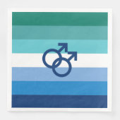 Serviette En Papier Drapeau de fierté gay MLM (Devant)