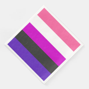 Serviette En Papier Drapeau de fierté genderfluid