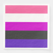 Serviette En Papier Drapeau de fierté genderfluid (Devant)