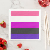 Serviette En Papier Drapeau de fierté genderfluid (En situation)