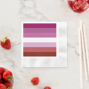 Serviette En Papier Drapeau de fierté lesbienne de SlipperyJoe féminin