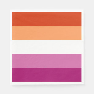 Serviette En Papier Drapeau de fierté lesbienne LGBTQ