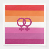 Serviette En Papier Drapeau de fierté lesbienne WLW (Devant)