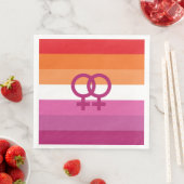 Serviette En Papier Drapeau de fierté lesbienne WLW (En situation)