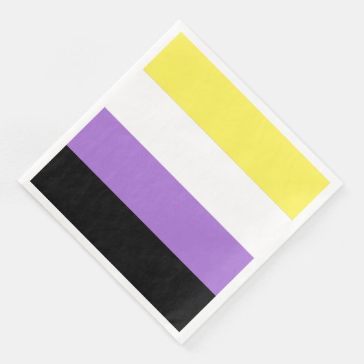 Serviette En Papier Drapeau de fierté non binaire (Coin)