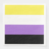 Serviette En Papier Drapeau de fierté non binaire (Devant)