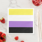 Serviette En Papier Drapeau de fierté non binaire (En situation)