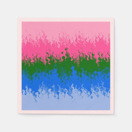 Serviette En Papier Drapeau de fierté Omniromantique Abstrait Squiggly (Devant)