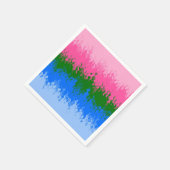 Serviette En Papier Drapeau de fierté Omniromantique Abstrait Squiggly (Coin)