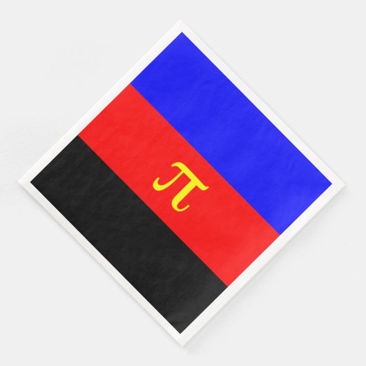 Serviette En Papier Drapeau de fierté polyamoureuse (Coin)