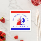 Serviette En Papier Drapeau de Fort Lauderdale, Floride (En situation)
