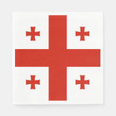 Serviette En Papier Drapeau de Géorgie (Devant)