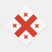 Serviette En Papier Drapeau de Géorgie (Coin)