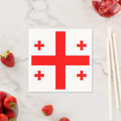 Serviette En Papier Drapeau de Géorgie (En situation)