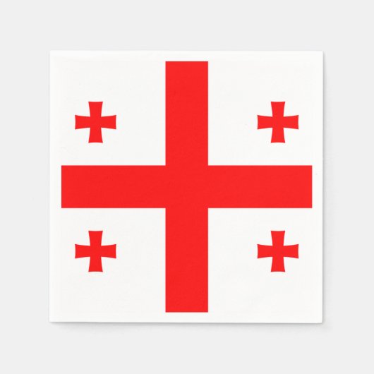 Serviette En Papier Drapeau de Géorgie (Devant)