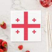 Serviette En Papier Drapeau de Géorgie (En situation)
