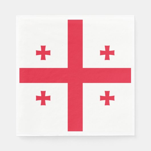 Serviette En Papier Drapeau de Géorgie (Devant)
