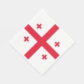 Serviette En Papier Drapeau de Géorgie (Coin)
