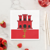 Serviette En Papier Drapeau de Gibraltar (En situation)