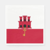 Serviette En Papier Drapeau de Gibraltar (Devant)