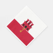 Serviette En Papier Drapeau de Gibraltar (Coin)