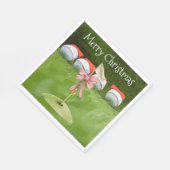 Serviette En Papier Drapeau de golf Noël avec beaucoup de golfeur Ball (Coin)