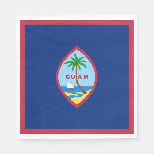 Serviette En Papier Drapeau de Guam (Devant)