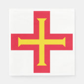 Serviette En Papier Drapeau de Guernesey (Devant)
