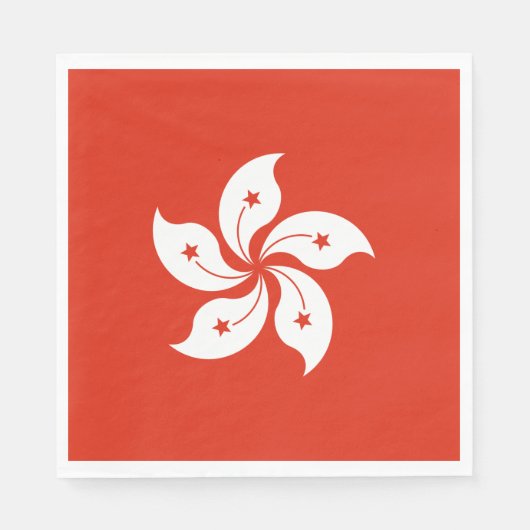 Serviette En Papier Drapeau de Hong Kong (Devant)