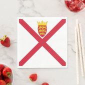 Serviette En Papier Drapeau de Jersey (En situation)