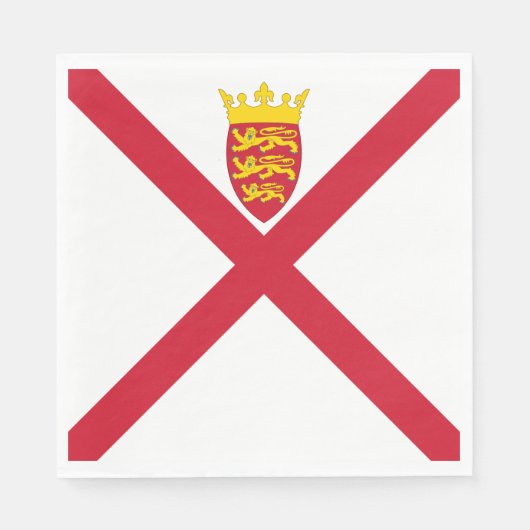 Serviette En Papier Drapeau de Jersey (Devant)
