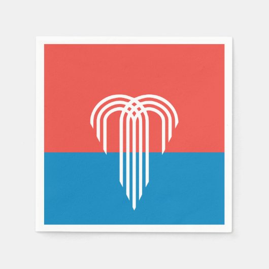 Serviette En Papier Drapeau de Kansas City, Missouri (Devant)