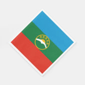 Serviette En Papier Drapeau de Karatchaïevo-Tcherkessie (Coin)