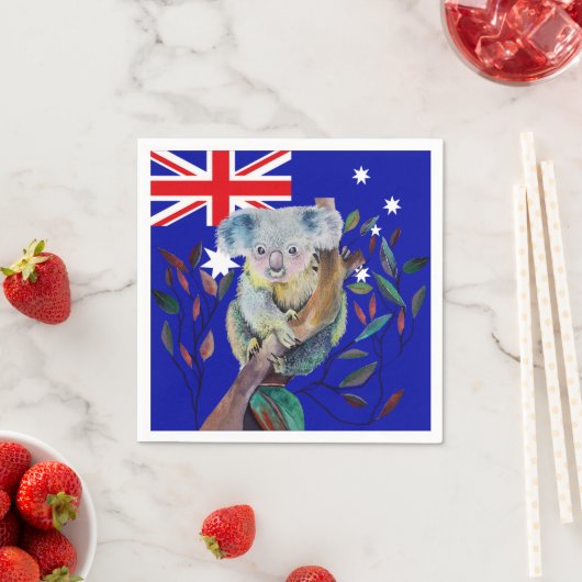 Serviette En Papier Drapeau de Koala (En situation)