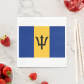 Serviette En Papier Drapeau de la Barbade (Bajan) (En situation)