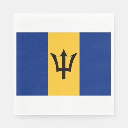 Serviette En Papier Drapeau de la Barbade (Bajan) (Devant)