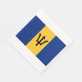 Serviette En Papier Drapeau de la Barbade (Bajan) (Coin)