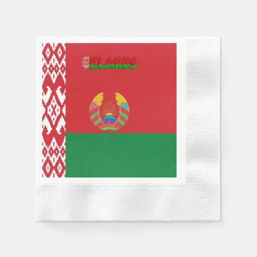 Serviette En Papier Drapeau de la Biélorussie (Devant)